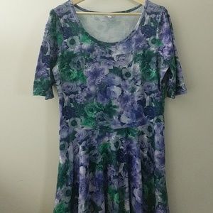 Purple floral Nicole Dress